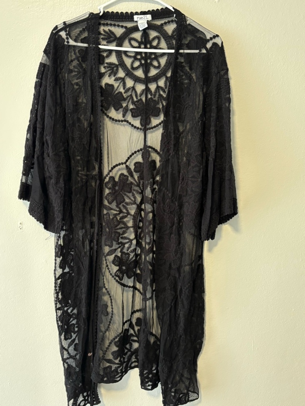 rue21 Black Lace Sheer Overlay